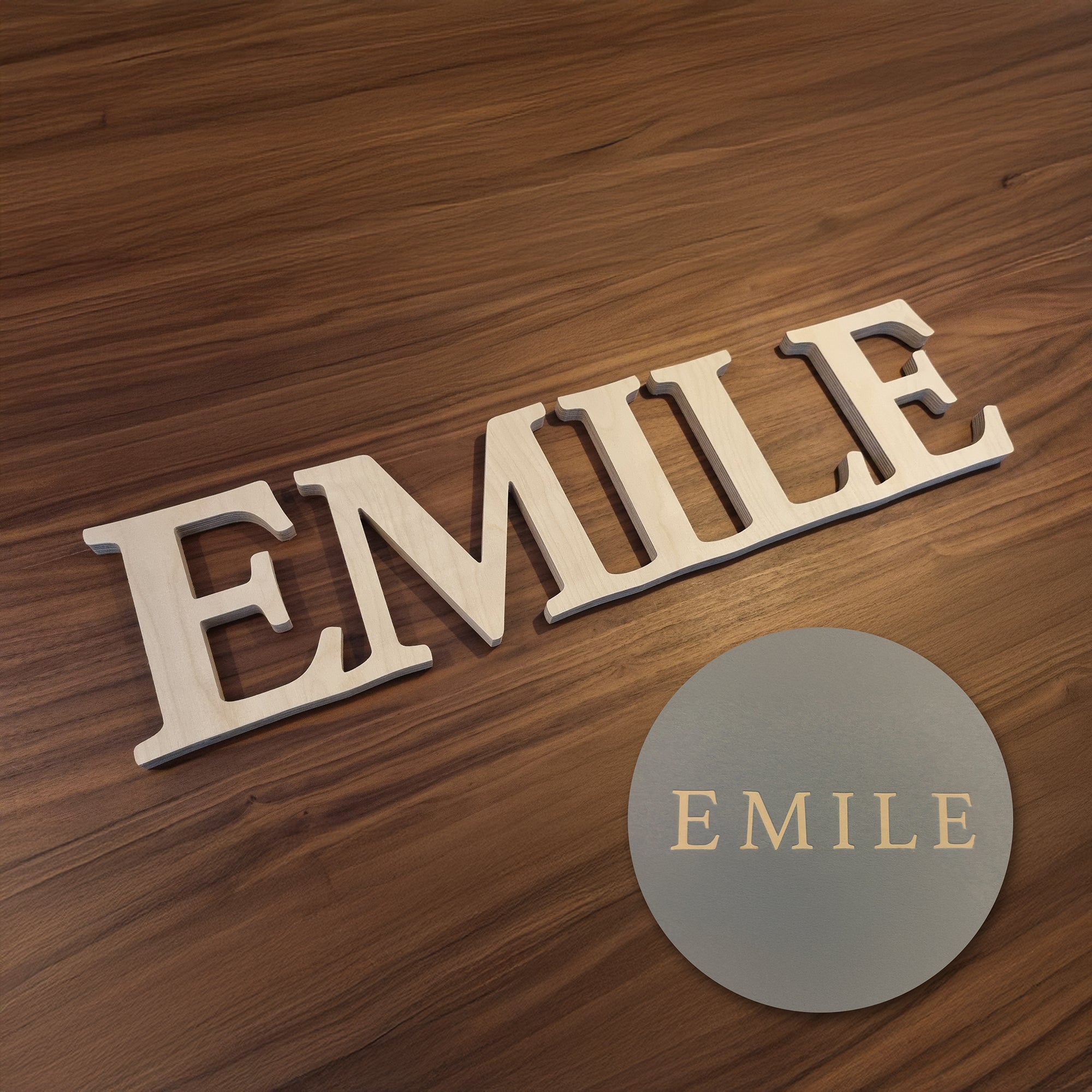 Emile - Een persoonlijk tintje aan de babykamer met een decoratieve houten naam - Dear Elephant